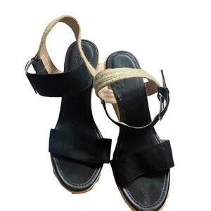 New York and Company black  wedge sandals new never worn see pics size 8